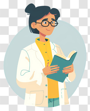 Teacher With Book - Woman Reading A Book Transparent PNG