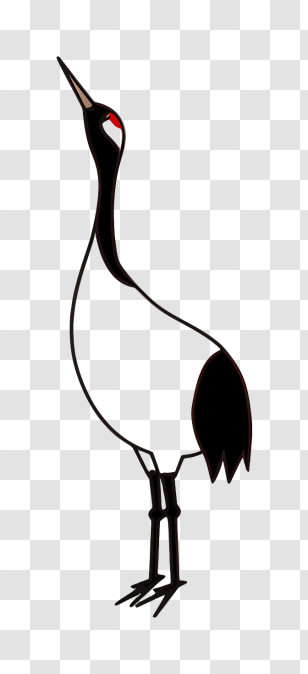 Crane Bird - Standing Crane Bird Transparent PNG