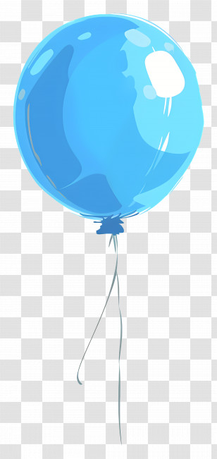 Blue Balloon - Blue Helium Balloon Transparent PNG