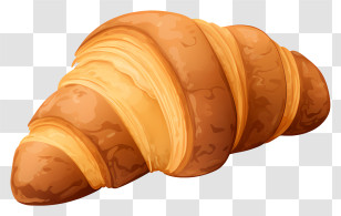 French Croissant - Freshly Baked Croissant Pastry Transparent PNG