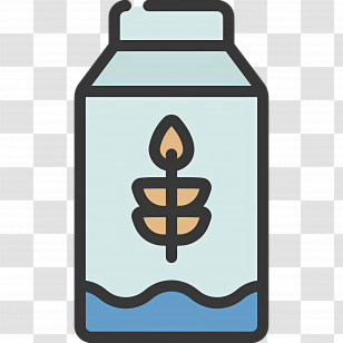 Oats - Blue Milk Carton With Grain Symbol Transparent PNG