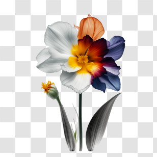 Flower - Multicolored Petal Flower Transparent PNG
