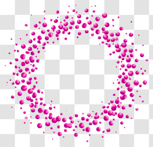 Pink Confetti Burst - Pink Bubble Circle Transparent PNG