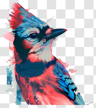 Blue Jay - Colorful Blue Jay Illustration Transparent PNG