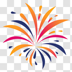 Firework - Colorful Fireworks Illustration For Celebrations Transparent PNG