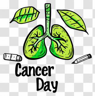 World Lung Cancer Day - Health Illustration For Cancer Day Awareness Transparent PNG