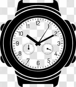 Seiko Swatch Clock - Black And White - Exquisite National Day Transparent PNG