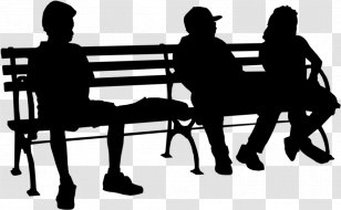 Silhouette Conversation Line Furniture Font - Table Sitting Transparent PNG