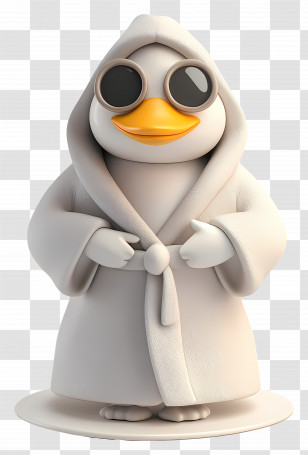 Bathrobe - Cool Duck In Bathrobe And Sunglasses Transparent PNG