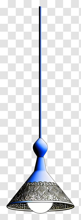 Blue Pendant Light - Blue Decorative Pendant Lamp Transparent PNG
