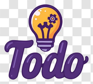 Todo Logo - Todo Lightbulb Productivity Icon Transparent PNG