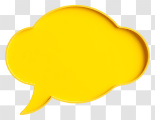 Yellow Speech Bubble - Yellow Speech Bubble For Messaging Transparent PNG