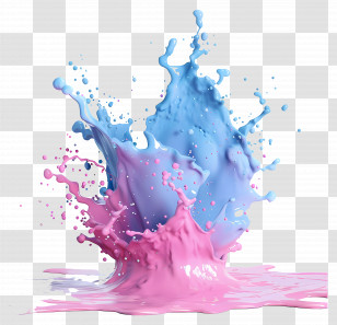 Powder Splash - Colorful Paint Splashes Illustration Transparent PNG