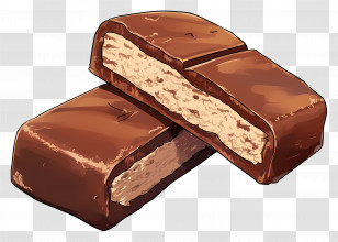 Chocolate Bars - Chocolate Nougat Bars With Soft Filling Transparent PNG