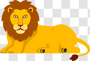 Lion - Cartoon Style Lion Illustration Transparent PNG