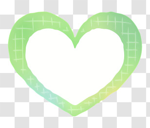 Icon - Green Watercolor Heart Frame Transparent PNG