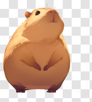 Capibara Cute - Cute Hamster Cartoon Illustration Transparent PNG