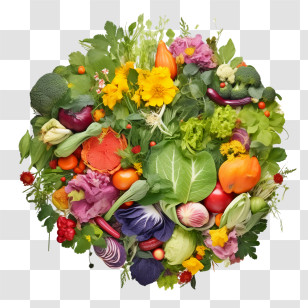 World Food Day - Colorful Vegetable Bouquet Illustration Transparent PNG