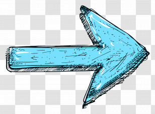 Blue Arrow - Blue Sketch Arrow Symbol Transparent PNG