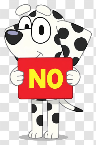 Dog Holding No Sign - Dalmatian Holding No Sign Transparent PNG