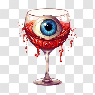 Eye In Wine Glass - Surreal Eye In Wine Glass Transparent PNG