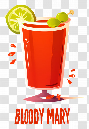 National Bloody Mary Day - Bloody Mary Cocktail With Lime And Olives Transparent PNG