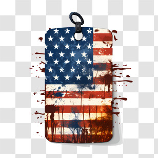 National Civic Pride Day - Grunge American Flag Tag Transparent PNG