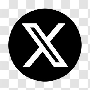 X Logo - Minimalist Monochrome X Logo Transparent PNG