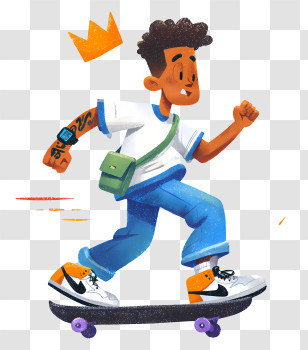 Cool Man Skateboarding - Cool Skateboarding Boy Transparent PNG