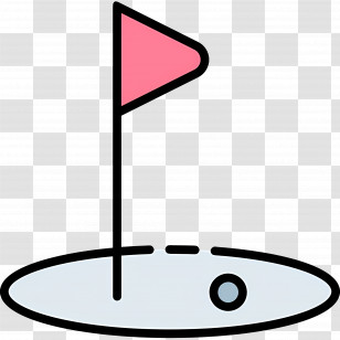 Golf Field - Golf Flag On Green Illustration Transparent PNG