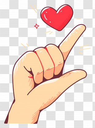 Finger - Hand With Pinky Promise And Heart Illustration Transparent PNG