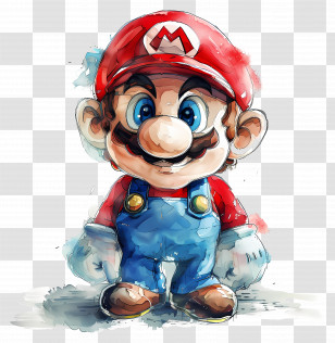 Mario - Cartoon Character In Red Cap Illustration Transparent PNG