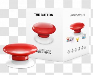 Home Center 2 Z-Wave Fibar Group Automation Kits Remote Controls - Panic Button Transparent PNG