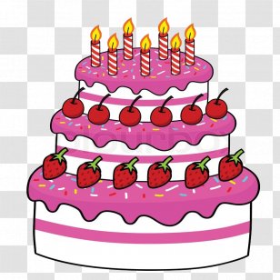 Birthday Cake Cupcake Chocolate Cartoon Cakes - Sugar Transparent PNG
