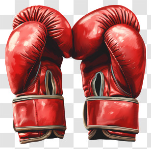 Boxing Gloves - Red Boxing Gloves Pair Transparent PNG