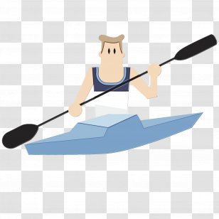 Boat Cartoon - Paddle - Baidarka Watercraft Transparent PNG