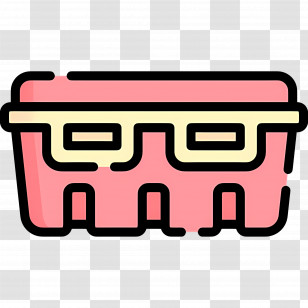 Food Box - Pink Food Container With Lid Transparent PNG