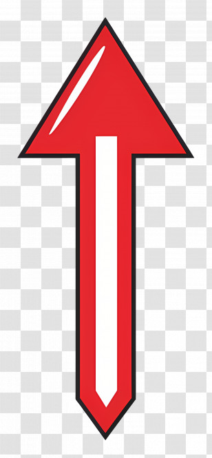 Red Arrow Up - Red Arrow Pointing Upwards Transparent PNG