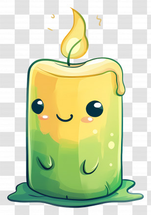 Cartoon Candle - Cute Cartoon Candle Transparent PNG