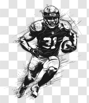 American Football Player - American Football Player Running Transparent PNG