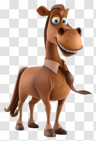 3d Cartoon Horse - Funny Cartoon Horse Transparent PNG