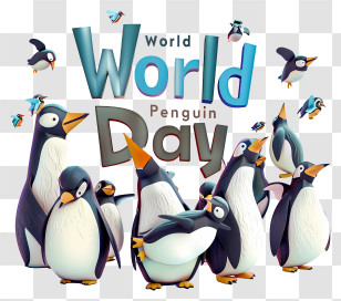 World Penguin Day - World Penguin Day Celebration Transparent PNG