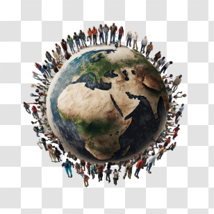 World Population Day
 - Earth Surrounded By People Transparent PNG