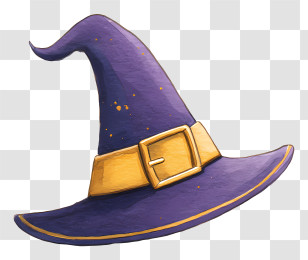 Watercolor Witch Hat - Purple Witch Hat Transparent PNG