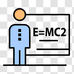 Modern Education Icon - Teacher Explaining Formula Transparent PNG