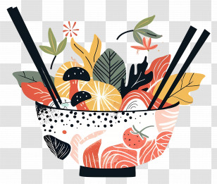 Thai Food - Fresh Salad Bowl Transparent PNG