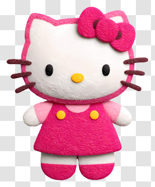 Hello Kitty Pink - White Cat With Pink Bow Character Transparent PNG