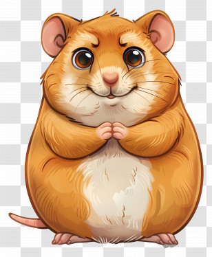 Emoji - Adorable Cartoon Hamster Illustration Transparent PNG