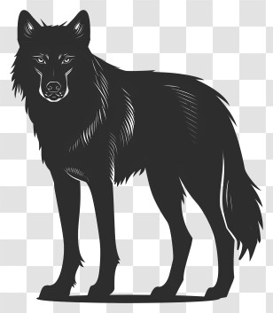 Black Wolf - Black Wolf Silhouette Transparent PNG