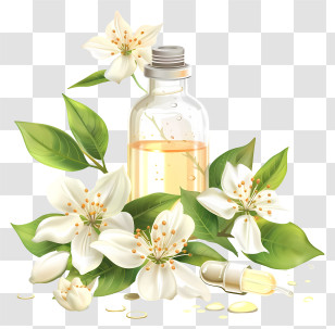Essential Oil - Essential Oil With Flowers Transparent PNG